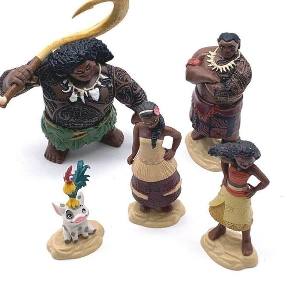 Moana Disney Lot of 5 Action Figures Toys Jakks - Picture 2 of 10